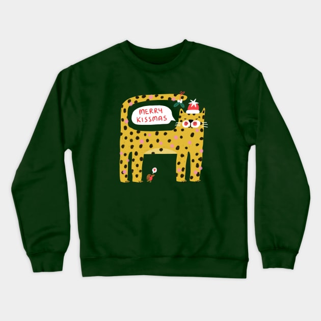 MERRY KISSMAS Crewneck Sweatshirt by NICHOLACOWDERYILLUSTRATIONS 